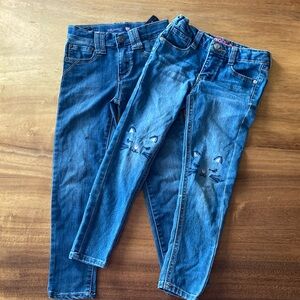 2 pairs Girls jeans size 5